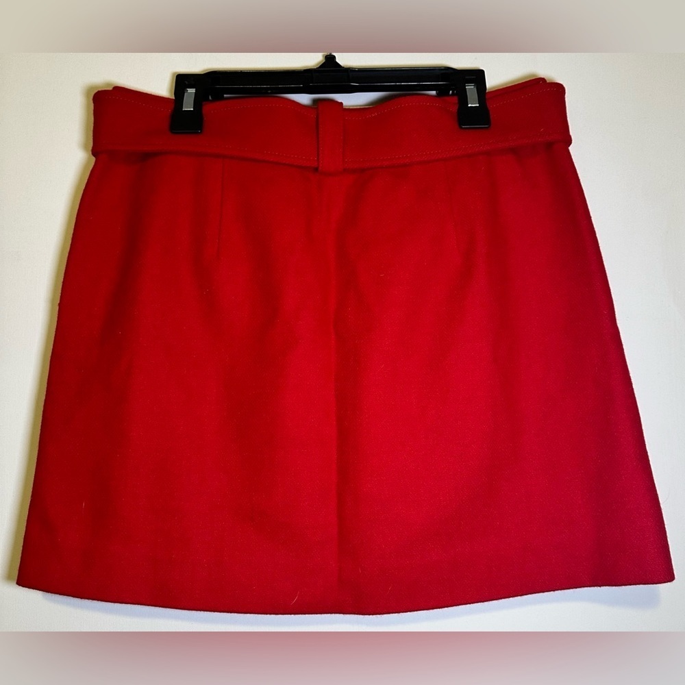 J Crew red wool mini skirt size 2 - Picture 2 of 7